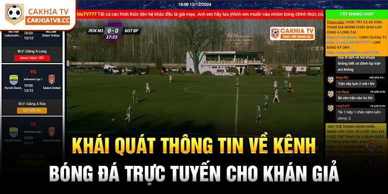 Khái quát thông tin về kênh bóng đá trực tuyến Cakhia TV cho khán giả